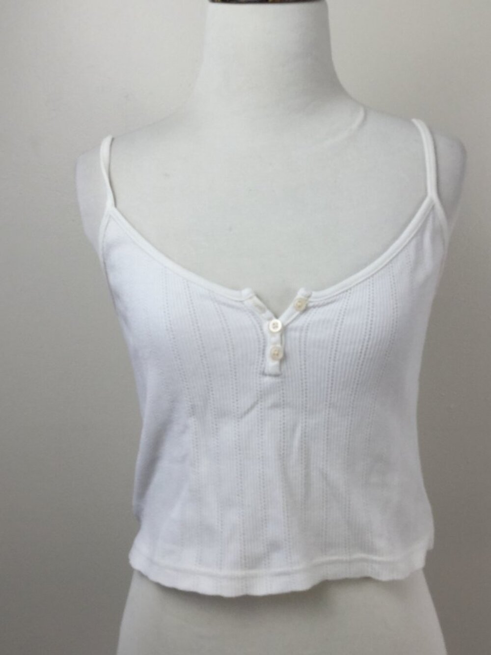 Brandy Melville Cropped White Top m